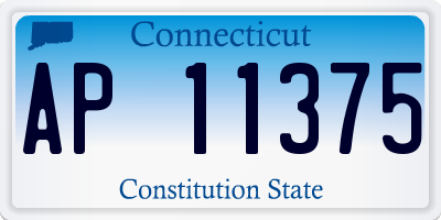 CT license plate AP11375