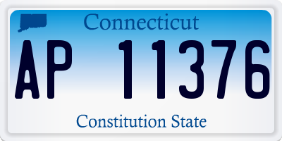 CT license plate AP11376