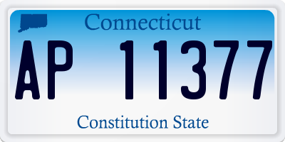 CT license plate AP11377