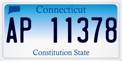 CT license plate AP11378