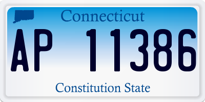 CT license plate AP11386