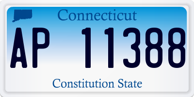 CT license plate AP11388