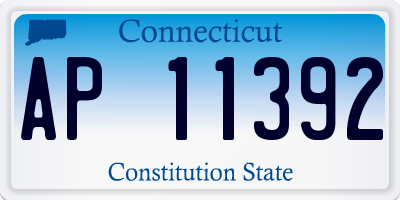 CT license plate AP11392