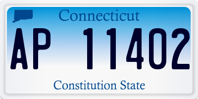 CT license plate AP11402