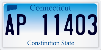 CT license plate AP11403