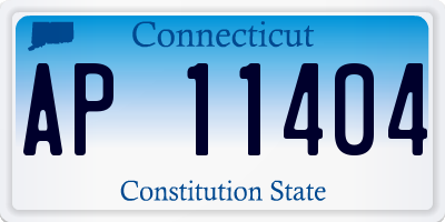 CT license plate AP11404