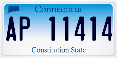 CT license plate AP11414