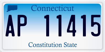 CT license plate AP11415