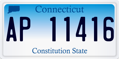 CT license plate AP11416