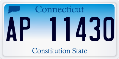 CT license plate AP11430