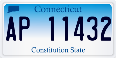CT license plate AP11432
