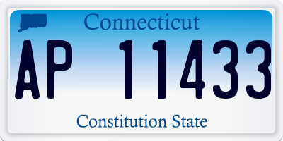 CT license plate AP11433