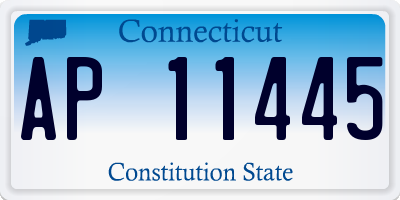 CT license plate AP11445