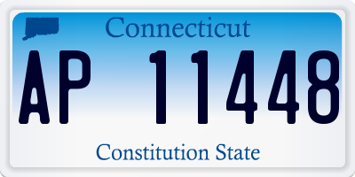 CT license plate AP11448