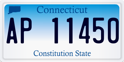 CT license plate AP11450
