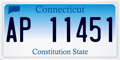 CT license plate AP11451