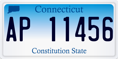 CT license plate AP11456