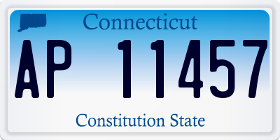 CT license plate AP11457