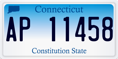 CT license plate AP11458