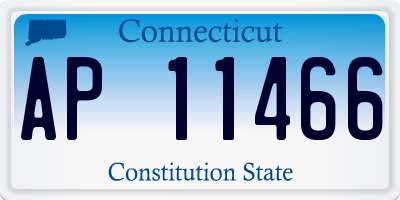 CT license plate AP11466