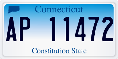 CT license plate AP11472