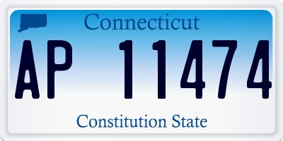 CT license plate AP11474