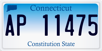 CT license plate AP11475