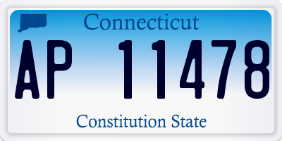 CT license plate AP11478