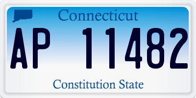 CT license plate AP11482
