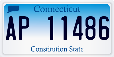 CT license plate AP11486