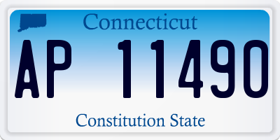 CT license plate AP11490