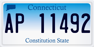 CT license plate AP11492