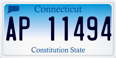 CT license plate AP11494