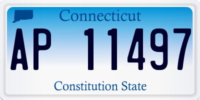 CT license plate AP11497