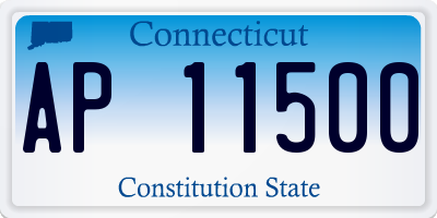 CT license plate AP11500