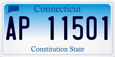 CT license plate AP11501