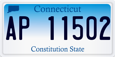 CT license plate AP11502