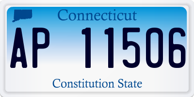 CT license plate AP11506