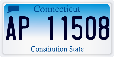 CT license plate AP11508
