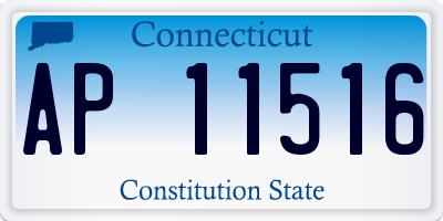 CT license plate AP11516