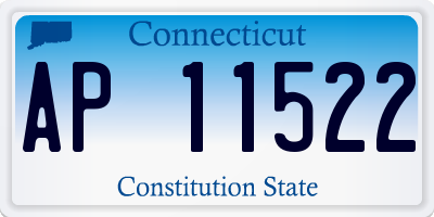 CT license plate AP11522