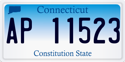 CT license plate AP11523