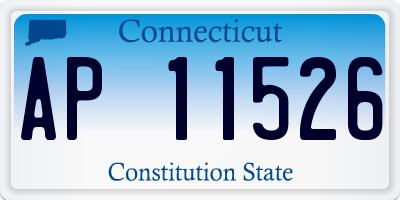 CT license plate AP11526