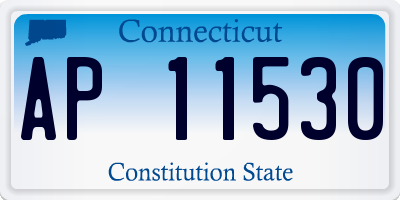 CT license plate AP11530