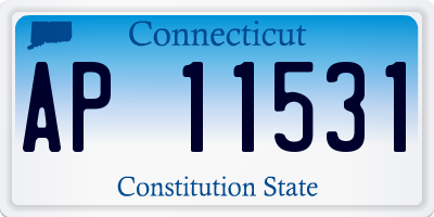 CT license plate AP11531