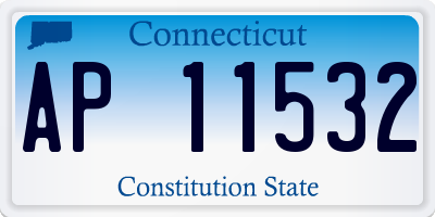 CT license plate AP11532