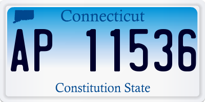 CT license plate AP11536