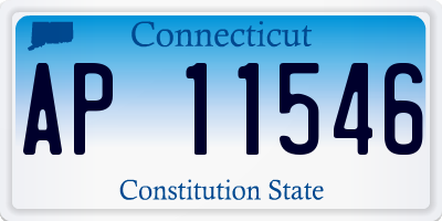 CT license plate AP11546