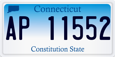 CT license plate AP11552