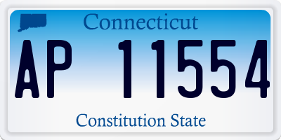 CT license plate AP11554